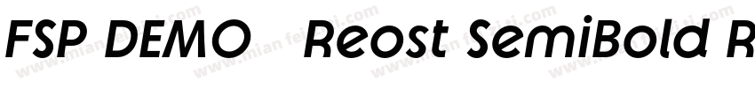 FSP DEMO   Reost SemiBold Regular字体转换